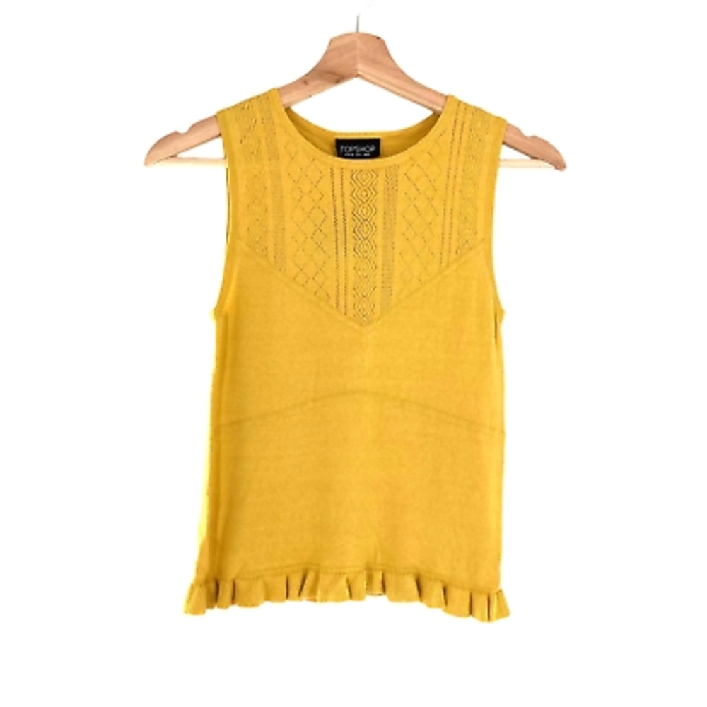 Topshop High Neck Knit Tank